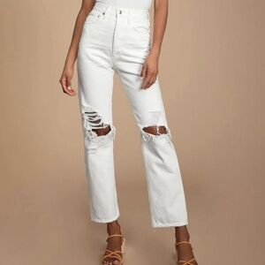 agolde white 90s mid rise jeans